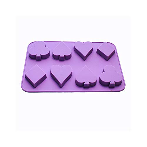 3D Poker Muster Seife Schokolade Jello Silikon Form Spaten Herz Diamant von FC Fancy