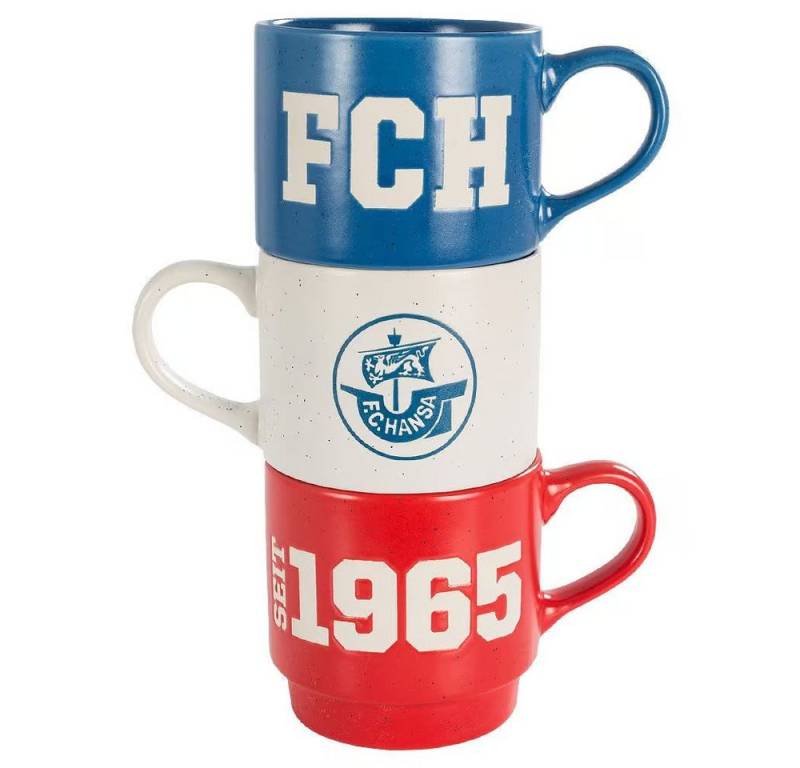 FC Hansa Rostock Becher Hansa Rostock Stapeltassen 3er-Set, Keramik FC Hansa Rostock Becher Hansa Rostock Stapeltassen 3er-Set, Keramik von FC Hansa Rostock