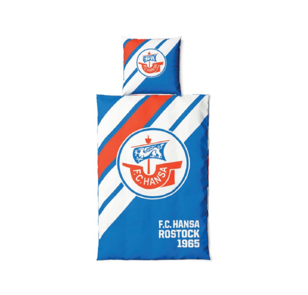 FC Hansa Rostock Bettwäsche Hansa Rostock Retro Bettwäsche Streifen von FC Hansa Rostock