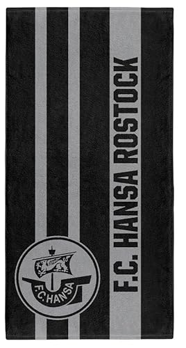 FC Hansa Rostock Handtuch Duschtuch Badetuch Strandtuch ** Black ** (50 x 100 cm) von Zippo