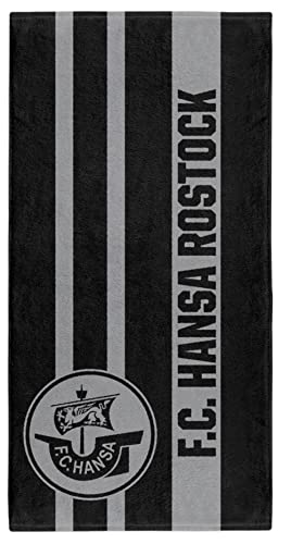 FC Hansa Rostock Handtuch Duschtuch Badetuch Strandtuch ** Black ** (70 x 140 cm) von Zippo