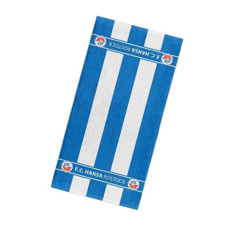 FC Hansa Rostock Handtuch Hansa Rostock Handtuch Blockstreifen 50x100cm von FC Hansa Rostock