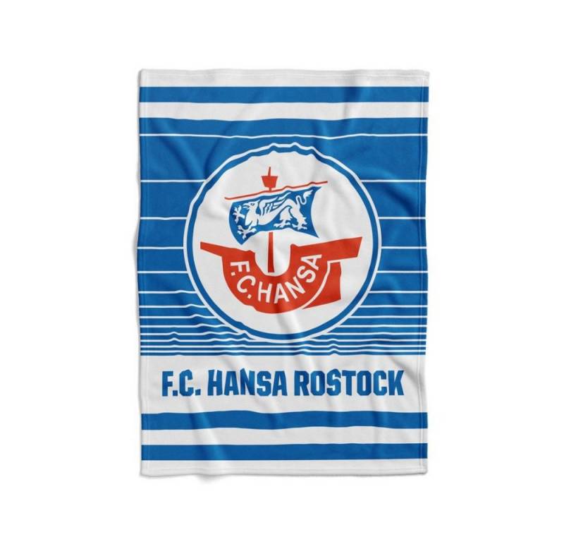 FC Hansa Rostock Tagesdecke Hansa Rostock Veloursdecke Logo von FC Hansa Rostock