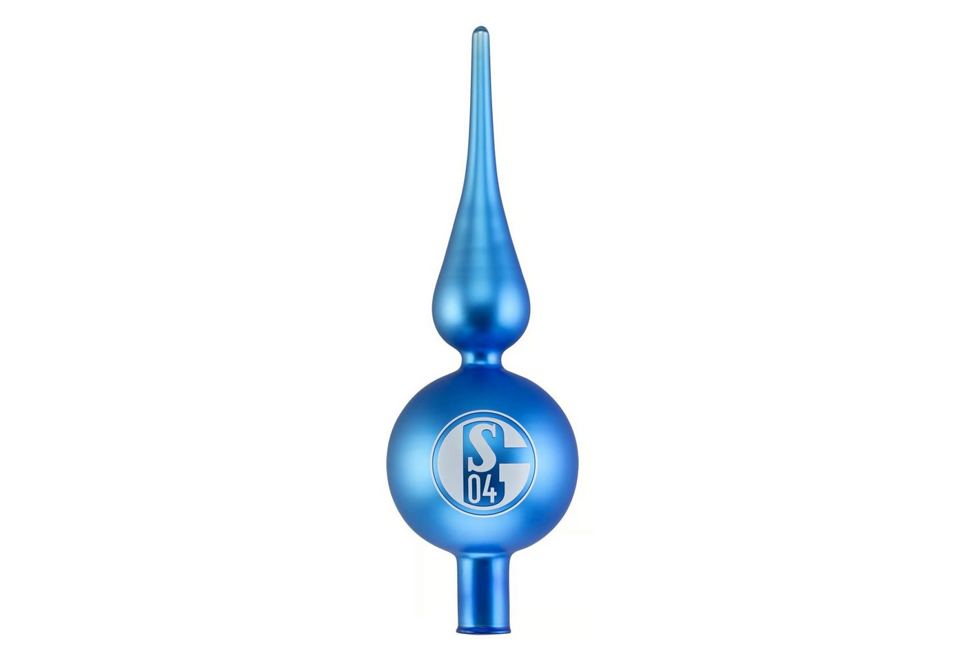 FC Schalke 04 Christbaumspitze "Frohe Weihnachten" Glas Blau-Weiß ca. 28 × 18 × 7 cm von FC Schalke 04