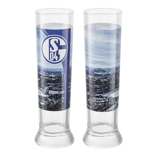 FC Schalke 04 Pilsstange Glas 2er Set (transparent) von FC Schalke 04