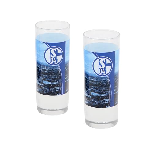 FC Schalke 04 Schnapsglas 2er-Set | je 7 cl | ca. 10,5 x 4 x 4 cm | spülmaschinengeiegnet von FC Schalke 04