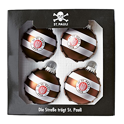 1.FC St. Pauli – Logo Christbaumkugeln 4er Set von FC St. Pauli