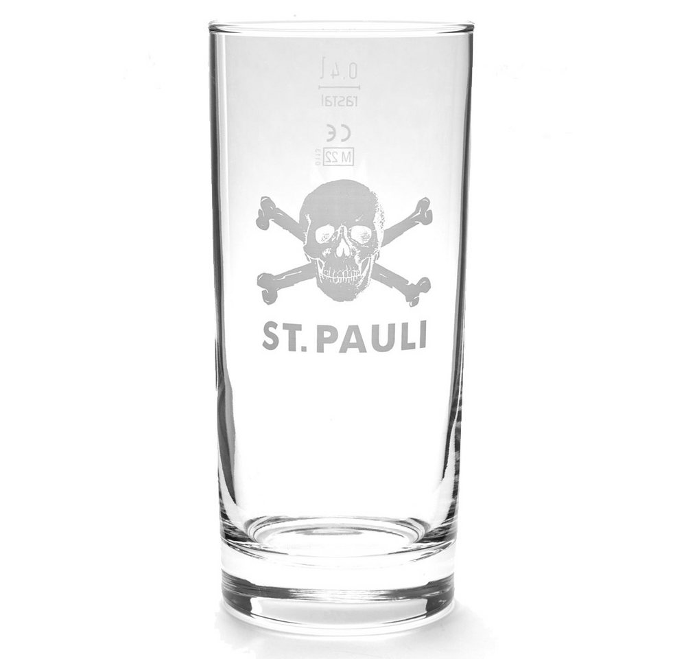 FC St. Pauli Glas FC St. Pauli Glas FC St. Pauli 0,4 L Totenkopf von FC St. Pauli