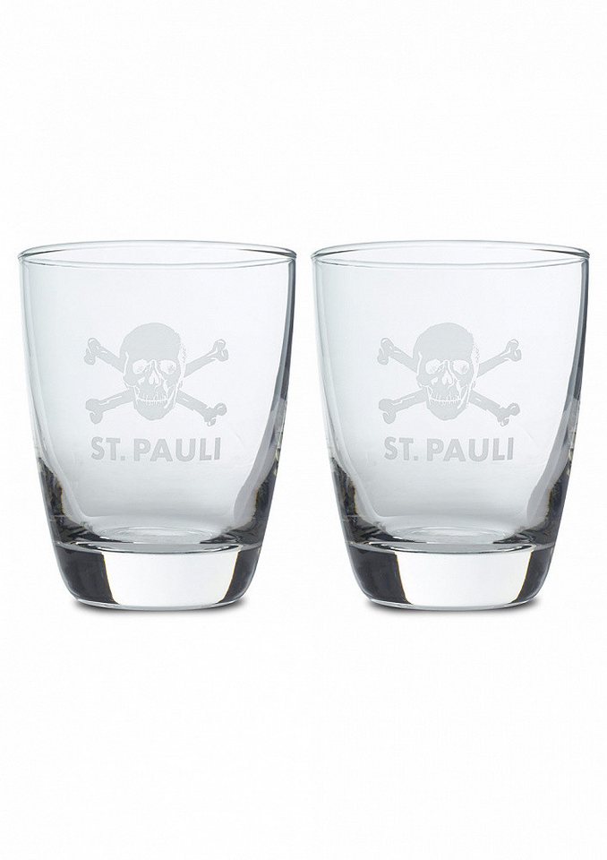 FC St. Pauli Glas FC St. Pauli Glas FC St. Pauli 2er Set Totenkopf von FC St. Pauli