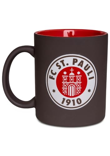 FC St. Pauli Kaffeebecher Logo Braun-Rot von FC St. Pauli