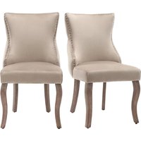 Esszimmerstühle, 2 gepolsterte Knopfheftige Samt Beige Esszimmerstühle mit Knopfheftung Samtoptik Metallnieten, tot 150 kg, 50 x 52 x 91 cm Aosom.de Esszimmerstühle, 2 gepolsterte Knopfheftige Samt Beige Esszimmerstühle mit Knopfheftung Samtoptik Metallnieten, tot 150 kg, 50 x 52 x 91 cm Aosom.de von FC