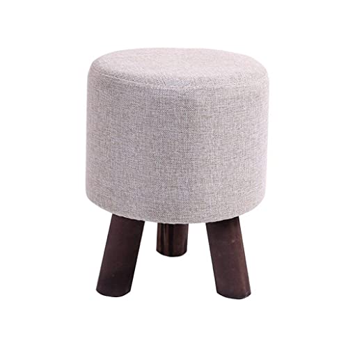 NMDCDH Massivholzhocker Home Kleine Bank Mode Kreativer Hocker Stoffhocker Hocker Einfacher Moderner Fußhocker Sofahocker Holzsitzbank (Farbe: D) von FCHMY