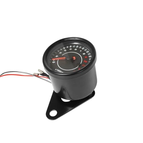 Motorrad Tachometer Nachtlicht Hintergrundbeleuchtung Kilometerzähler Geschwindigkeitsmesser Messgerät 12V Wasserdichter Motorrad Drehzahlmesser von FCLDZZ