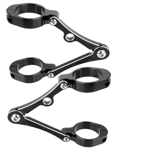 für Bobber Cafe Racer Universal,39mm-41mm Scheinwerferhalterung Halterung Klemme Gabel Rohr Lichthalter Motorrad von FCLDZZ
