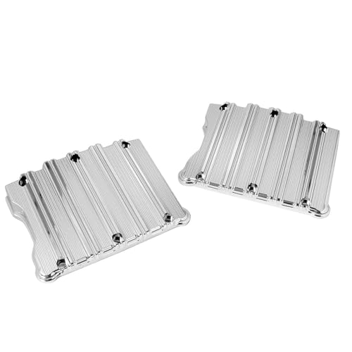 für Harley Touring Road King Classic Electra Glide Twim Cam Dyna Fat Bob Softail,Motorrad Schwarz Rocker Box Top Cover Case von FCLDZZ