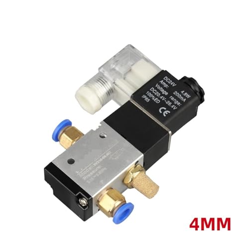 3V210-08 DC12V DC24V AC110V AC220V Pneumatic Fittings 3 Way 2 Position Air Directional Control Solenoid Valve(4MM,DC24V) von FCLJLJGHT