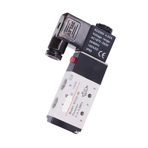 4V210-08 4V310-10 4V410-15 Better Quality Pneumatic Electric Solenoid Valve Directional Control Magnetic Valve 24V 220V(4V130E-M5,DC12V) von FCLJLJGHT