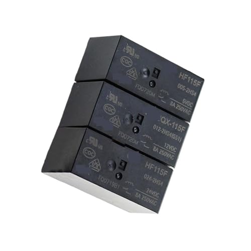 5V 12V 24V Relais HF115F-005/012/024-2HS4 JQX-115F-005/012/024-2HS4 JQX HF115F 005012/024 2HS4 DC5V DC12V DC24V 8A 6PIN(HF115F-005-2ZS4 5PCS) von FCLJLJGHT