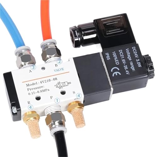 FCLJLJGHT 5/2 Solenoid Pneumatic Air Valve Wiring Diagram 4V210-08 4v210 Pneumatic Cylinder Part Solenoid Valve(10mm Plug,110v) von FCLJLJGHT
