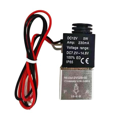 FCLJLJGHT Compressor Valve 1/4" Normally Closed Pneumatic Aluminum Solenoid Valves DC 12V 24V 110V 220V Voltage 2 Way for Air Water Oil(220v) von FCLJLJGHT