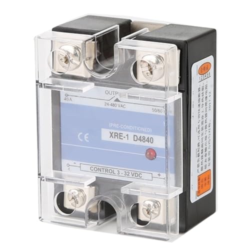 SSR-40DA Einphasiges Halbleiterrelais 3-32VDC DC-Steuerung AC Jgx Halbleiterrelais MGR-1D 4840 D4860 D4880 D48100 XRE-1 D4825(XRE-1 D4860 60A) von FCLJLJGHT