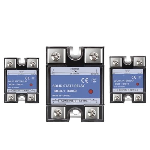 SSR MGR-1 D4810 D4825 D4840 Einphasig DC-Steuerung DC-Kühlkörper 3-32VDC bis 220VDC 600V 10A 25A 40A DD Halbleiterrelais(D4825 25DA) von FCLJLJGHT