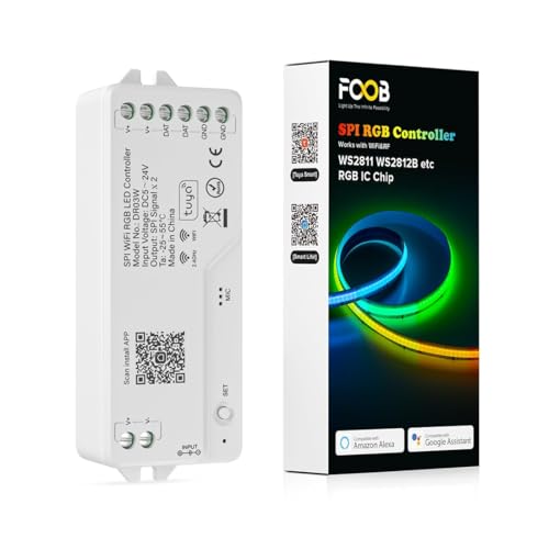 FCOB 2.4G WiFi SPI DR03W RGB LED Steuerung Unterstützung WiFi Alexa Google Assistant RF Fernbedienung für WS2811 WS2812B WS2813 WS2815 etc COB SMD Adressierbare RGB LED Streifen FCOB 2.4G WiFi SPI DR03W RGB LED Steuerung Unterstützung WiFi Alexa Google Assistant RF Fernbedienung für WS2811 WS2812B WS2813 WS2815 etc COB SMD Adressierbare RGB LED Streifen von FCOB