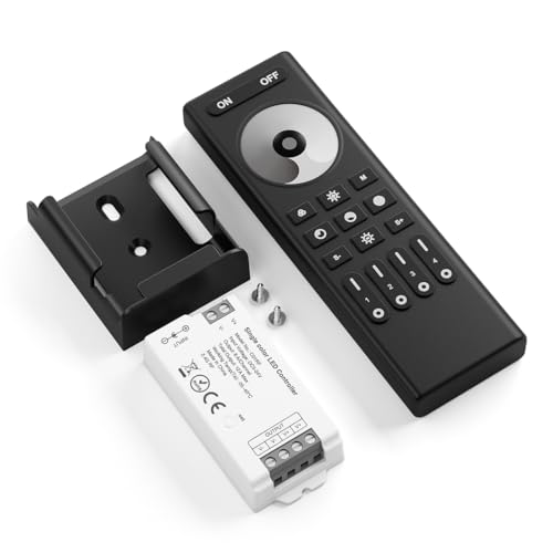FCOB 5050SMD COB DIM C01RF 2.4G RF Steuergerät&RC01RFB Fernbedienung Controller Kit 4 Zonen RF 2.4GHz drahtlose Gruppensteuerung PWM Einfarbige(+V -V) 2pin LED Streifen Licht DC5V DC12V DC24V von FCOB