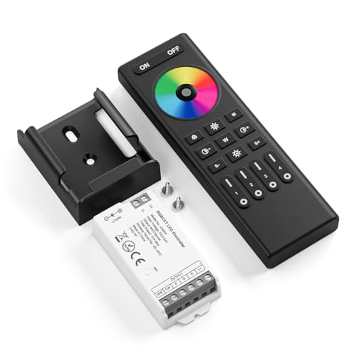 FCOB 5050SMD COB RGBCCT C05RF Steuergerät RF Remote RC03RFB Kit 4 Zonen RF 2.4GHz drahtlose Gruppensteuerung PWM RGBCCT (+ R G B C W) 6pin LED Streifen DC5V DC12V DC24V von FCOB
