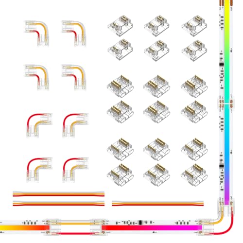 FCOB COB 3PIN 10mm Transparenter Steckverbindersatz 2x 6pcs Platine zu Draht Verbinder 2x 4pcs L-förmige Verbinder 6pcs Platine zu Platine Verbinder 3pcs 15cm 22AWG Kabel SPI RGB LED-Streifen FCOB COB 3PIN 10mm Transparenter Steckverbindersatz 2x 6pcs Platine zu Draht Verbinder 2x 4pcs L-förmige Verbinder 6pcs Platine zu Platine Verbinder 3pcs 15cm 22AWG Kabel SPI RGB LED-Streifen von FCOB