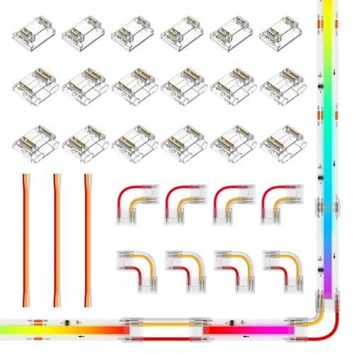 FCOB COB 3PIN 12mm Transparenter Steckverbindersatz 2x 6pcs Platine zu Draht Verbinder 2x 4pcs L-förmige Verbinder 6pcs Platine zu Platine Verbinder 3pcs 15cm 22AWG Kabel SPI RGB LED-Streifen FCOB COB 3PIN 12mm Transparenter Steckverbindersatz 2x 6pcs Platine zu Draht Verbinder 2x 4pcs L-förmige Verbinder 6pcs Platine zu Platine Verbinder 3pcs 15cm 22AWG Kabel SPI RGB LED-Streifen von FCOB