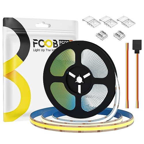 FCOB COB CCT LED Streifen CCT(3000K-6000K) 16.4FT/5M DC24V 640LEDs/m 14W/m IP65 Wasserdicht CRI90+ Abstimmbar Flexibel Hohe Dicht Dimmbar für DIY Dekoration(Nicht inhalt Netzteil＆Steuerung) von FCOB