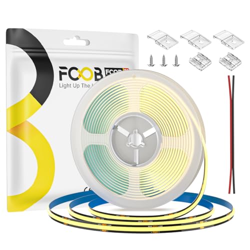 FCOB COB LED Streifen Flexibel Hohe Dichte Warmweiß 3000K 480LEDs/M 9W/M 16.4FT/5M DC24V 8mm Breite Schwarz PCB Dimmbar Uniform LED Licht IP30 für DIY Innendekoration(Nicht inhalt Netzteil&Steuerung) FCOB COB LED Streifen Flexibel Hohe Dichte Warmweiß 3000K 480LEDs/M 9W/M 16.4FT/5M DC24V 8mm Breite Schwarz PCB Dimmbar Uniform LED Licht IP30 für DIY Innendekoration(Nicht inhalt Netzteil&Steuerung) von FCOB