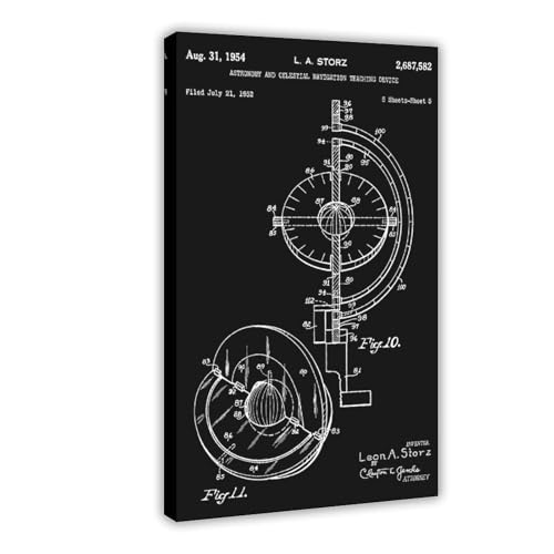Astronomy_navigation_device_blueprint_black Leinwand-Kunstdruck, Poster für Zuhause, Schule, Büro, Dekorrahmen, 30,5 x 45,7 cm Astronomy_navigation_device_blueprint_black Leinwand-Kunstdruck, Poster für Zuhause, Schule, Büro, Dekorrahmen, 30,5 x 45,7 cm von FCOJE