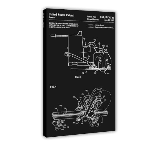 Blades_making_method_patent_art_black Leinwand-Kunstposter und Wandkunst, Bilddruck, moderner Familienschlafzimmer-Dekorrahmen, 30,5 x 45,7 cm Blades_making_method_patent_art_black Leinwand-Kunstposter und Wandkunst, Bilddruck, moderner Familienschlafzimmer-Dekorrahmen, 30,5 x 45,7 cm von FCOJE