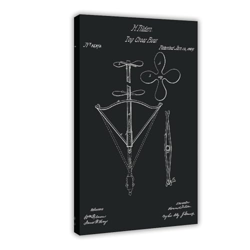 Bow_Gun_Patent_Blueprint_Illustration_black Poster Schlafzimmer Leinwand Dekor Sportlandschaft Büro Zimmer Dekor Geschenkrahmen 30,5 x 45,7 cm Bow_Gun_Patent_Blueprint_Illustration_black Poster Schlafzimmer Leinwand Dekor Sportlandschaft Büro Zimmer Dekor Geschenkrahmen 30,5 x 45,7 cm von FCOJE