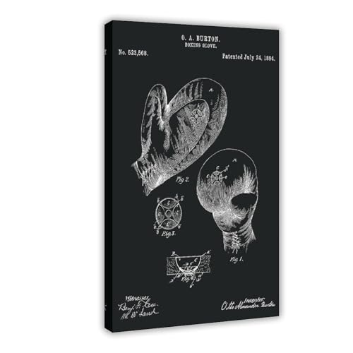 Boxing_glove_patent_drawing_art_black Leinwand-Kunstposter und Wandkunst, Bilddruck, moderner Familienschlafzimmer-Dekorrahmen, 50,8 x 76,2 cm Boxing_glove_patent_drawing_art_black Leinwand-Kunstposter und Wandkunst, Bilddruck, moderner Familienschlafzimmer-Dekorrahmen, 50,8 x 76,2 cm von FCOJE