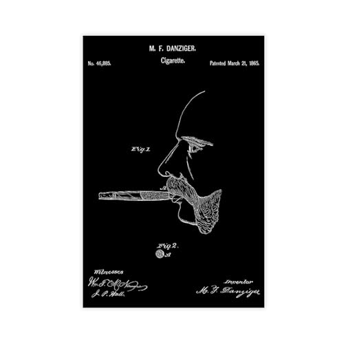Cigars_1865_patent_blueprint_art_black Leinwand-Kunstposter und Wandkunst, Bilddruck, moderne Familienschlafzimmer-Dekoration, ungerahmt, 30,5 x 45,7 cm Cigars_1865_patent_blueprint_art_black Leinwand-Kunstposter und Wandkunst, Bilddruck, moderne Familienschlafzimmer-Dekoration, ungerahmt, 30,5 x 45,7 cm von FCOJE