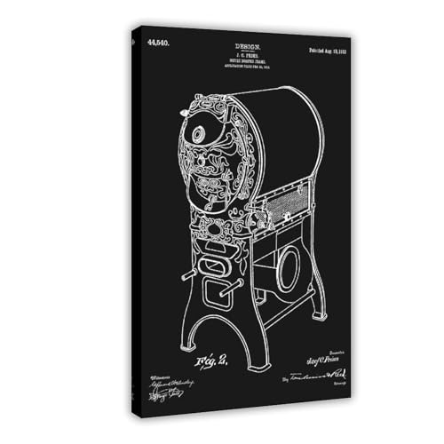 Coffee_roaster_patent_poster_blueprint_black Poster Schlafzimmer Leinwand Dekor Sport Landschaft Büro Zimmer Dekor Geschenkrahmen 40,6 x 61 cm Coffee_roaster_patent_poster_blueprint_black Poster Schlafzimmer Leinwand Dekor Sport Landschaft Büro Zimmer Dekor Geschenkrahmen 40,6 x 61 cm von FCOJE