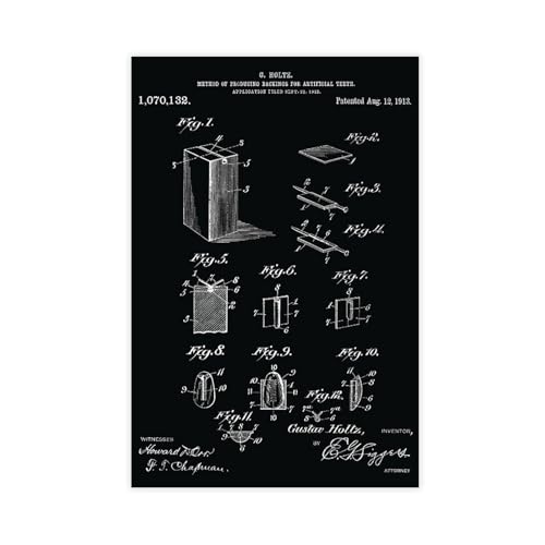 FCOJE Backing_for_Artificial_Teeth_Patent_black Leinwandposter, Wandkunst, Schlafzimmer, Büro, Raumdekoration, Geschenk, ungerahmt, 30,5 x 45,7 cm FCOJE Backing_for_Artificial_Teeth_Patent_black Leinwandposter, Wandkunst, Schlafzimmer, Büro, Raumdekoration, Geschenk, ungerahmt, 30,5 x 45,7 cm von FCOJE