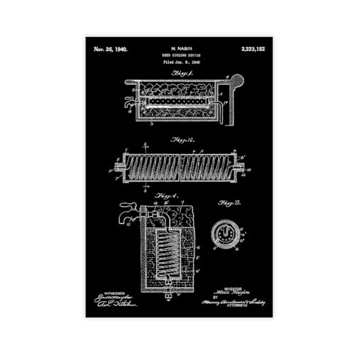 FCOJE Beer_cooling_device_1940_vintage_black Poster Schlafzimmer Leinwand Dekor Sport Landschaft Büro Zimmer Dekor Geschenk Unframe 50,8 x 76,2 cm FCOJE Beer_cooling_device_1940_vintage_black Poster Schlafzimmer Leinwand Dekor Sport Landschaft Büro Zimmer Dekor Geschenk Unframe 50,8 x 76,2 cm von FCOJE