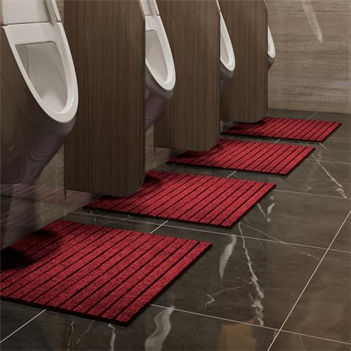 1Stück Urinal Matte Antimikrobielle Urinalmatten rutschfeste Badezimmer-Urinmatte, Bodenmatte, saugfähige WC-Urin-Matten für männliche Urinale odor-eliminating Mats(Size:40x50cm,Color:Rot) von FCS Bathroom
