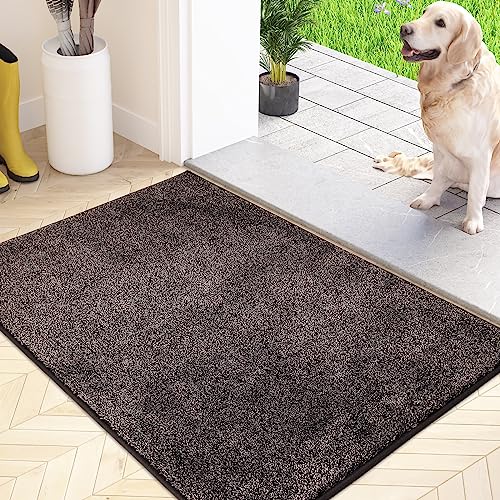 FCSDETAIL Schmutzfangmatte Innen 50 x 80 cm, rutschfeste Maschinenwaschbare Fußmatte, Sauberlaufmatte, Eingangstürmatte mit Wasserabsorbierenden, Fussmatte für Hund, Eingang, Haustür & Flur von FCSDETAIL