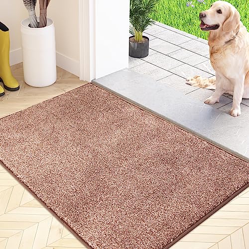 FCSDETAIL Schmutzfangmatte Innen 50 x 80 cm, rutschfeste Maschinenwaschbare Fußmatte, Sauberlaufmatte, Eingangstürmatte mit Wasserabsorbierenden, Fussmatte für Hund, Eingang, Haustür & Flur von FCSDETAIL