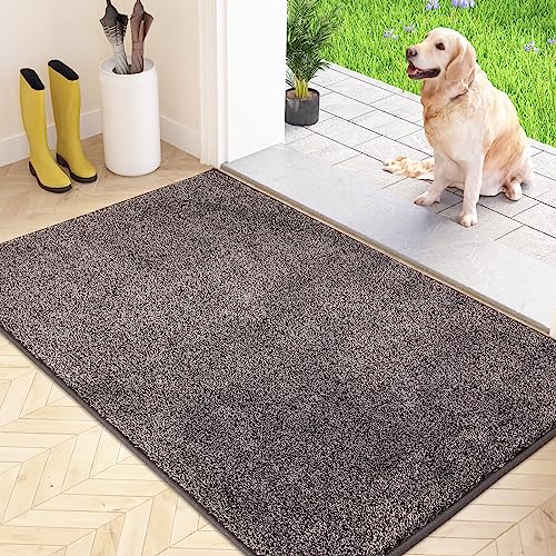 FCSDETAIL Schmutzfangmatte Innen 80 x 120 cm, rutschfeste Maschinenwaschbare Fußmatte, Sauberlaufmatte, Eingangstürmatte mit Wasserabsorbierenden, Fussmatte für Hund, Eingang, Haustür & Flur von FCSDETAIL