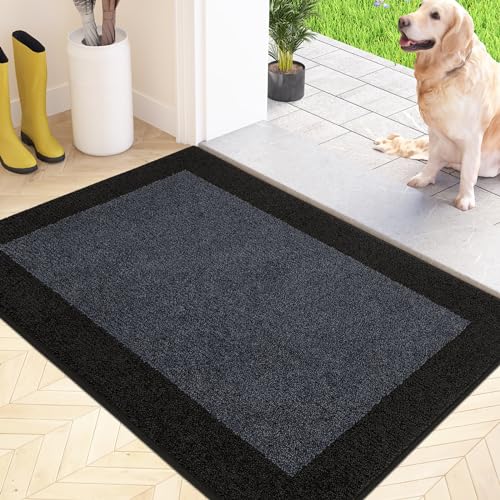 FCSDETAIL Schmutzfangmatte Innen 50 x 80 cm, rutschfeste Fußmatte, waschbar Sauberlaufmatte, absorbierend Fussmatte für Hund, Eingang, Haustür von FCSDETAIL