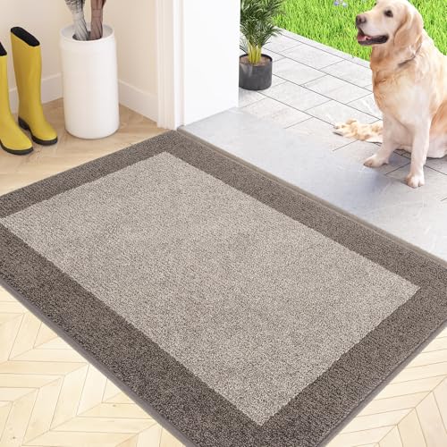 FCSDETAIL Schmutzfangmatte Innen 50 x 80 cm, rutschfeste Fußmatte, waschbar Sauberlaufmatte, absorbierend Fussmatte für Hund, Eingang, Haustür von FCSDETAIL