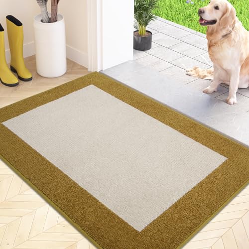 FCSDETAIL Schmutzfangmatte Innen 50 x 80 cm, rutschfeste Fußmatte, waschbar Sauberlaufmatte, absorbierend Fussmatte für Hund, Eingang, Haustür von FCSDETAIL