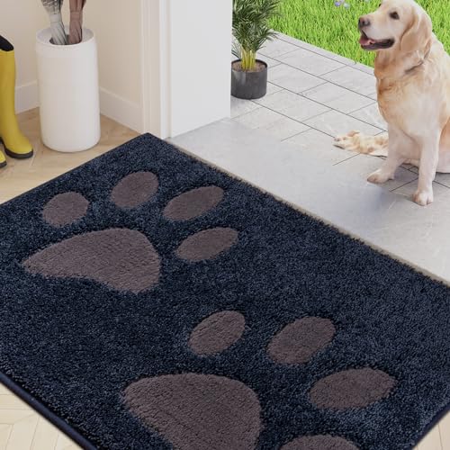 FCSDETAIL Schmutzfangmatte waschbar 50 x 80 cm, Fußmatte Innen, absorbierend Fussmatte, rutschfeste Sauberlaufmatte, wasserdicht Teppich für Hund, Eingang, nasse Pfoten von FCSDETAIL