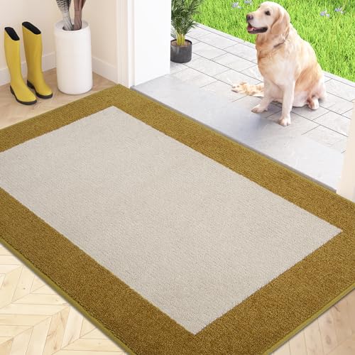 FCSDETAIL Schmutzfangmatte Innen 60 x 90 cm, rutschfeste Fußmatte, waschbar Sauberlaufmatte, absorbierend Fussmatte für Hund, Eingang, Haustür von FCSDETAIL